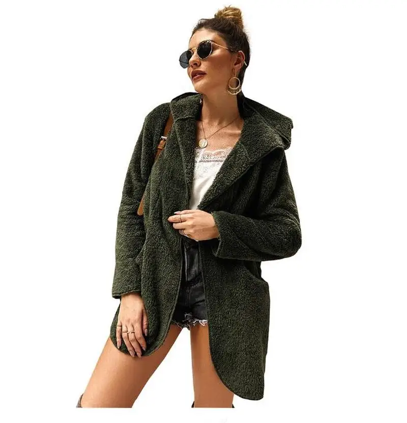 

Loose Lamb Faux Fur Coats Women Plus Size Casual Winter Plush Teddy Jacket Coat Outerwear Overcoat Veste Fourrur CL27