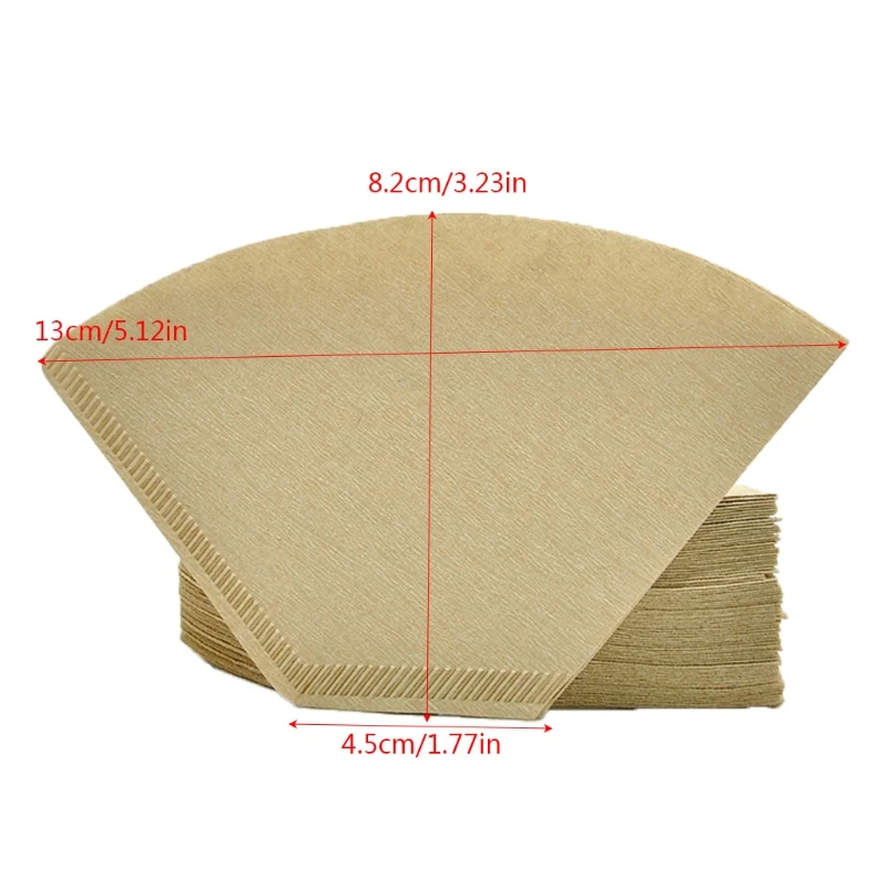 

101 "V" Shape Coffee Cup Filter Paper Espresso Machine Mocha Pot Strainer Sheet D7WE