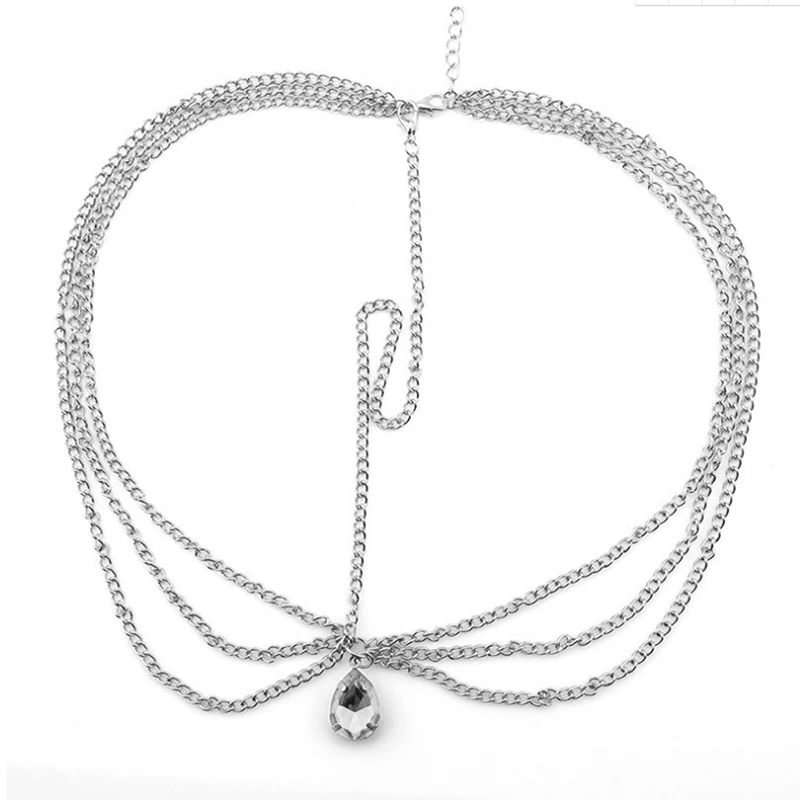 Винтажные Свадебные аксессуары серебряная и золотая цепочка на голову богемные