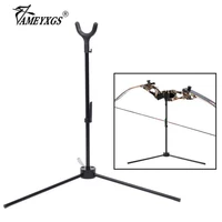 1pc aluminum alloy bow stand foldable recurve bow holder bracket rack for outdoor sports hunting shooting archery accessories