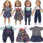 Кукольная одежда костюм на лямках брюки юбка жизненную силу Молодежные Стиль для 18 дюймов американская кукла девочка и 43 см для ухода за ребенком для мам, носки для новорожденных детские вещи, наше поколение