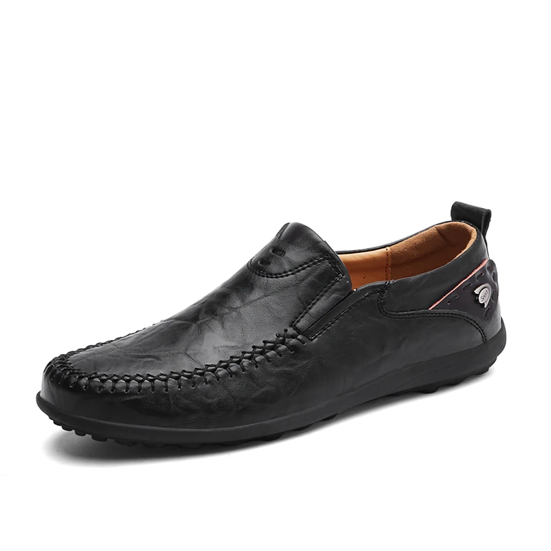 

DM71 Designer Handmade Genuine Leather Men Casual Shoes Luxury Brand 2022 Men Loafers Moccasins Winter Slip on Black Formal Shoe