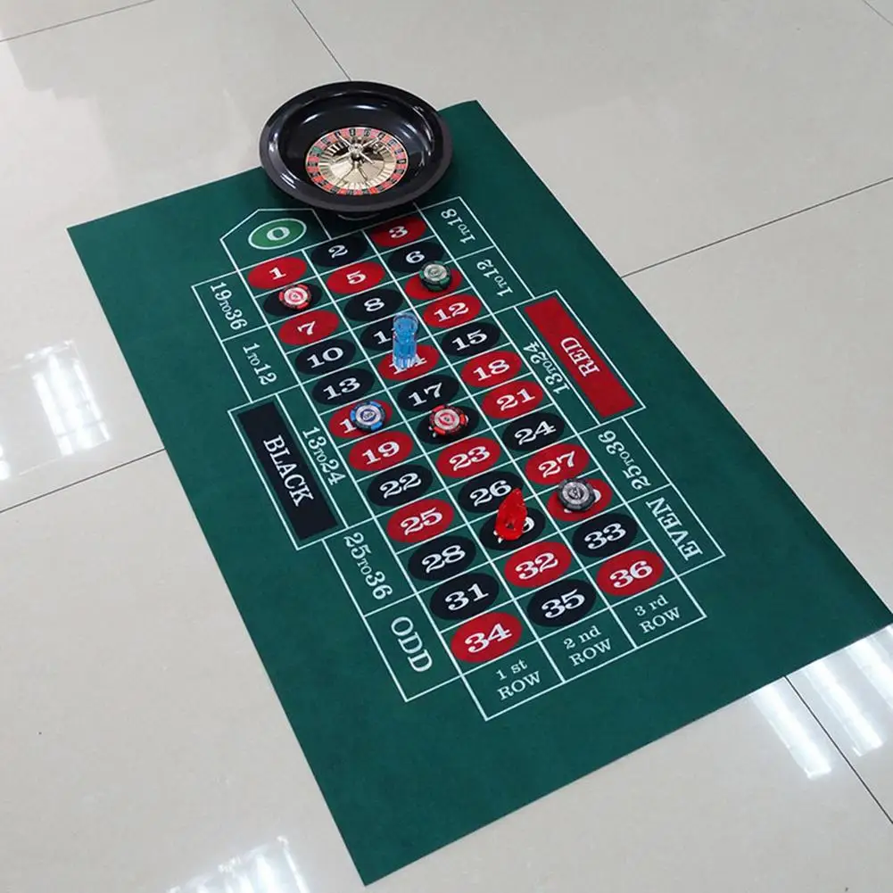 

90x60cm TX Hold'em Tablecloth Felt Layout 21 Points Dice Table Mat Casino Family Party Poker Game Entertainment Toys
