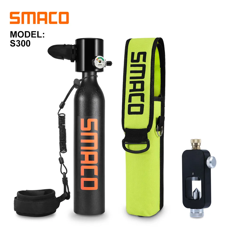 

Smaco 0.5L оборудование для подводного плавания мини-бутылка для дайвинга кислородный бак для подводного дыхания 7 минут