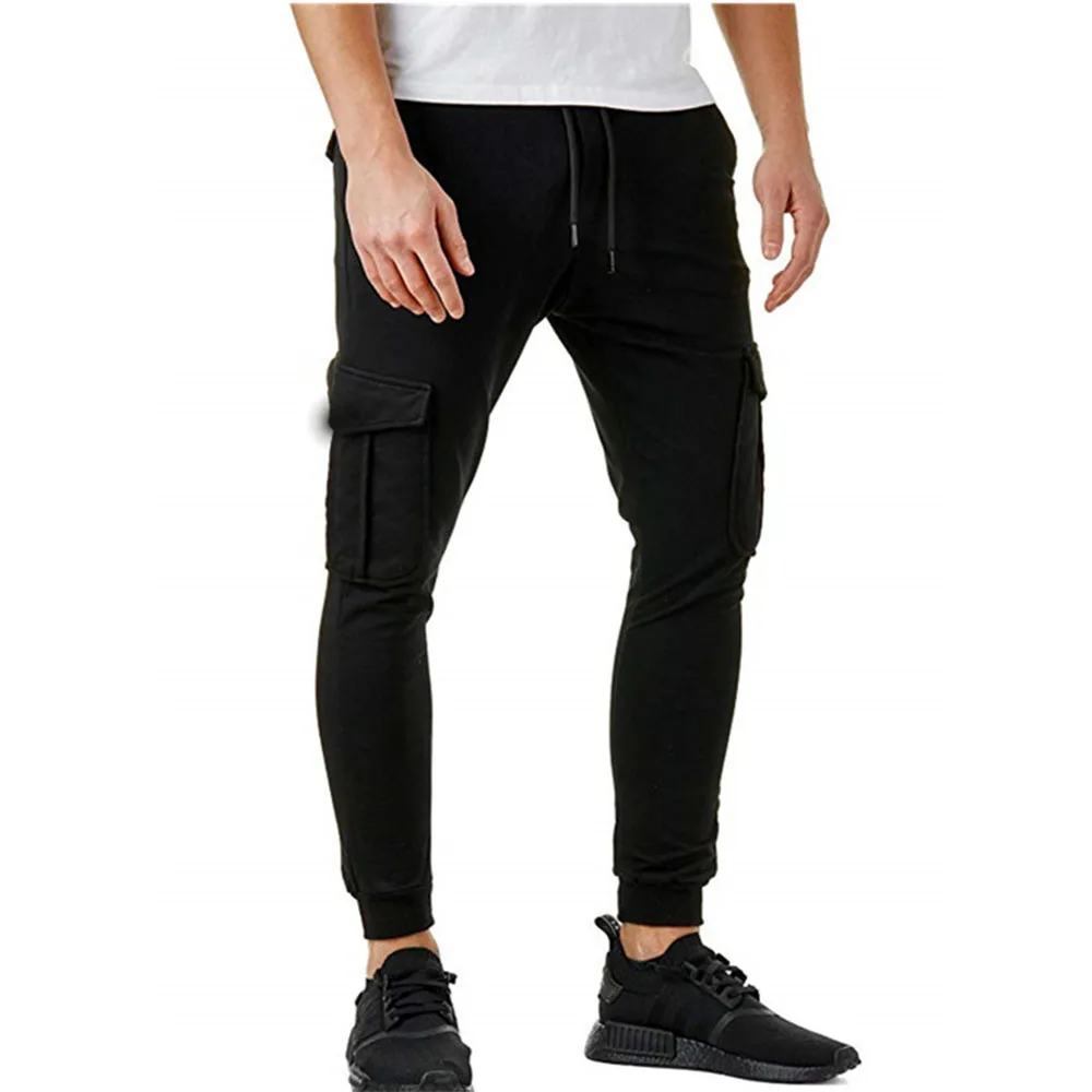 

2021 men's summer new sports pants thin section trendy brand casual multi-pocket fashion loose feet loose overalls men