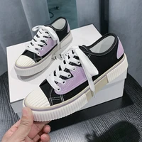canvas shoes woman springautumn 2021 low cut fashion sneakers lace up low cut casual breathable shoes women zapatos de mujer