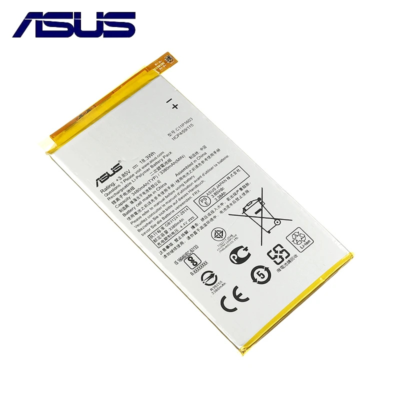 Оригинальный аккумулятор ASUS C11P1603 для zenfone 3 deluxe 5 дюйма ZB690KL Z01FD ZS550KL 3480