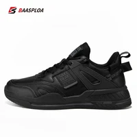 mens waterproof sport sneakers lightweight casual non slip walking shoes leather male running shoes baasploa 2021 new arriavl