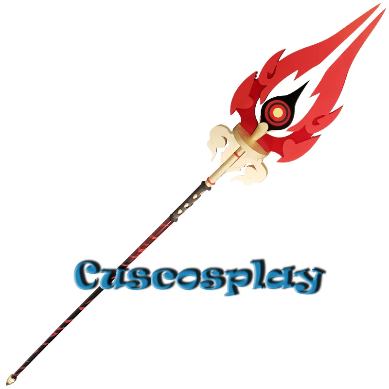 

Game Genshin Impact Hu Tao Cosplay Staff Spear 180CM PVC Props Zhongli Weapons Accessories for Halloween Carnival Fancy Party