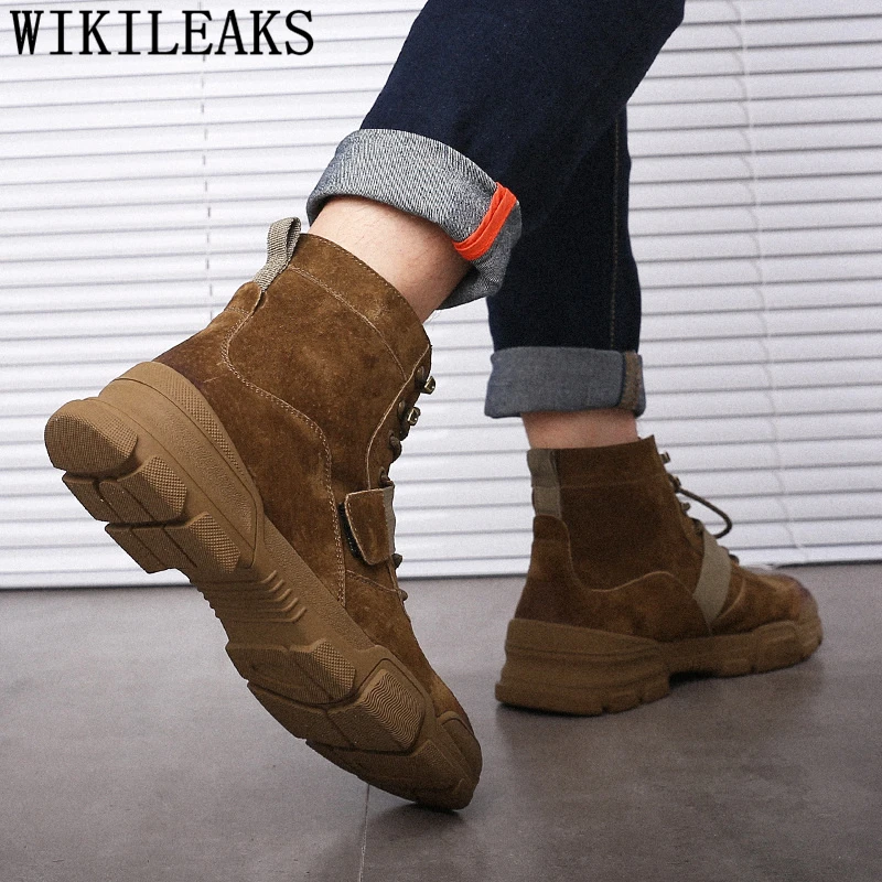 Ботильоны мужская обувь ботинки для пустыни мужские из натуральной кожи мужчин