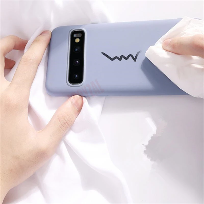 LPOYZAL мягкая накладка из жидкого силикона чехол для samsung Galaxy Note 8 9 10 плюс S7 S8 S9 S10 S10E J4