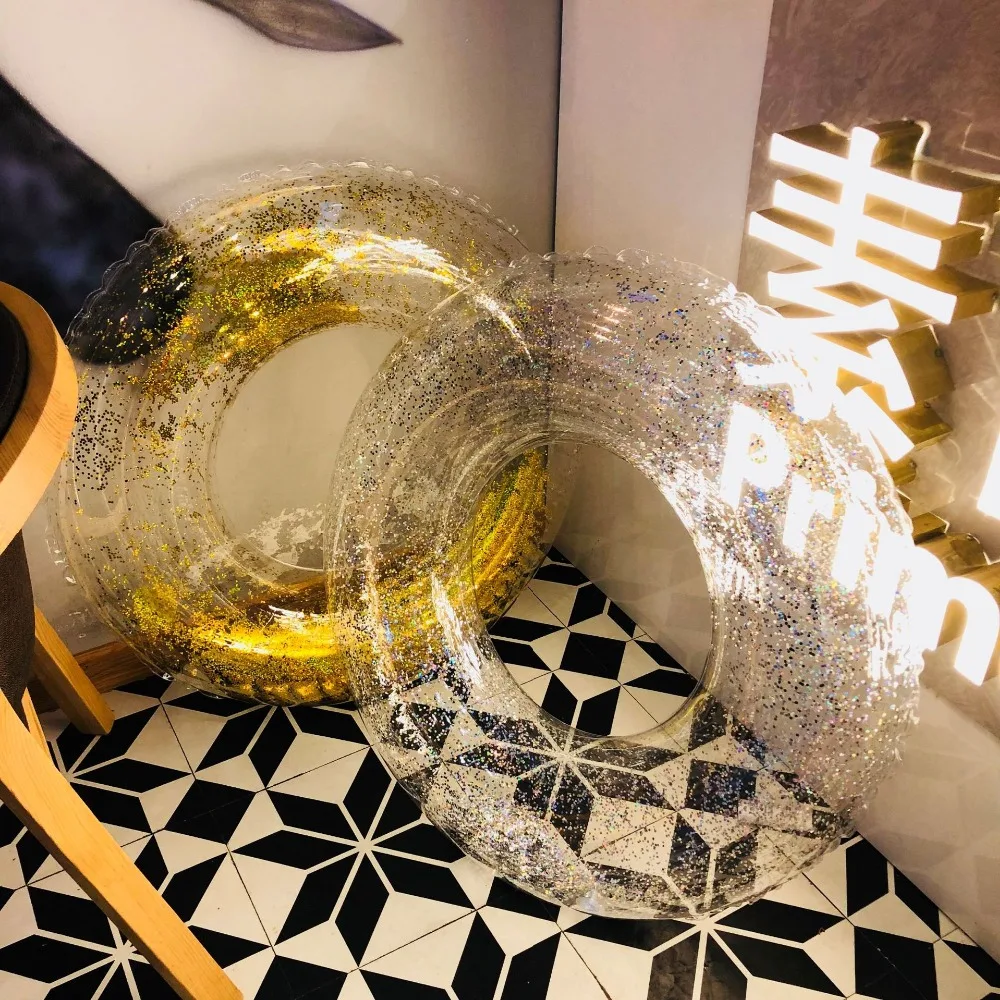 Прозрачная блестящая трубка надувной плавательный бассейн плавающий плот