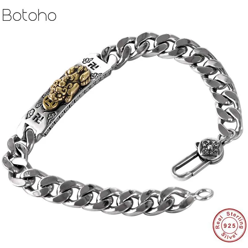 Женский и мужской браслет из серебра 100% пробы с мантрой Будды | Украшения