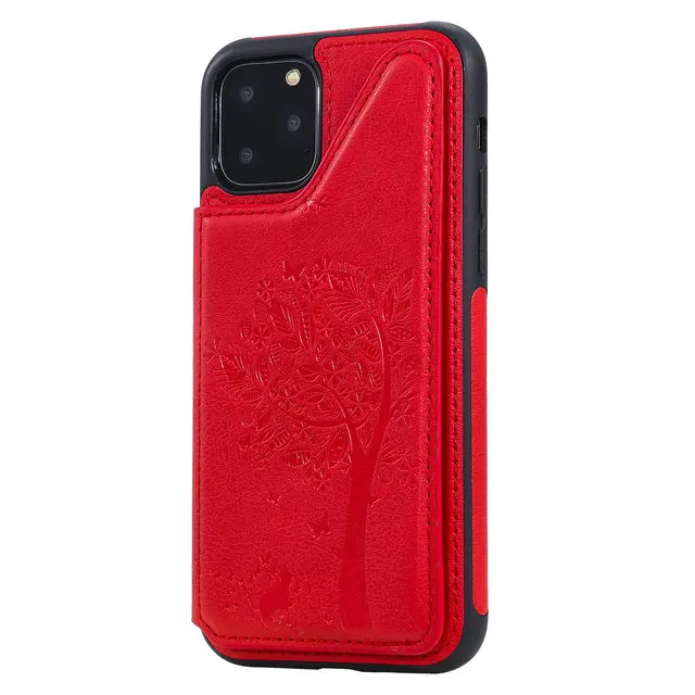 Красный Магнитный кошелек Etui для нового iPhone 11 чехол Coque iPhone 11 Pro Max кожаный флип-чехол для Coque iPhone XI Max чехол 11R Capa - Цвет: Красный