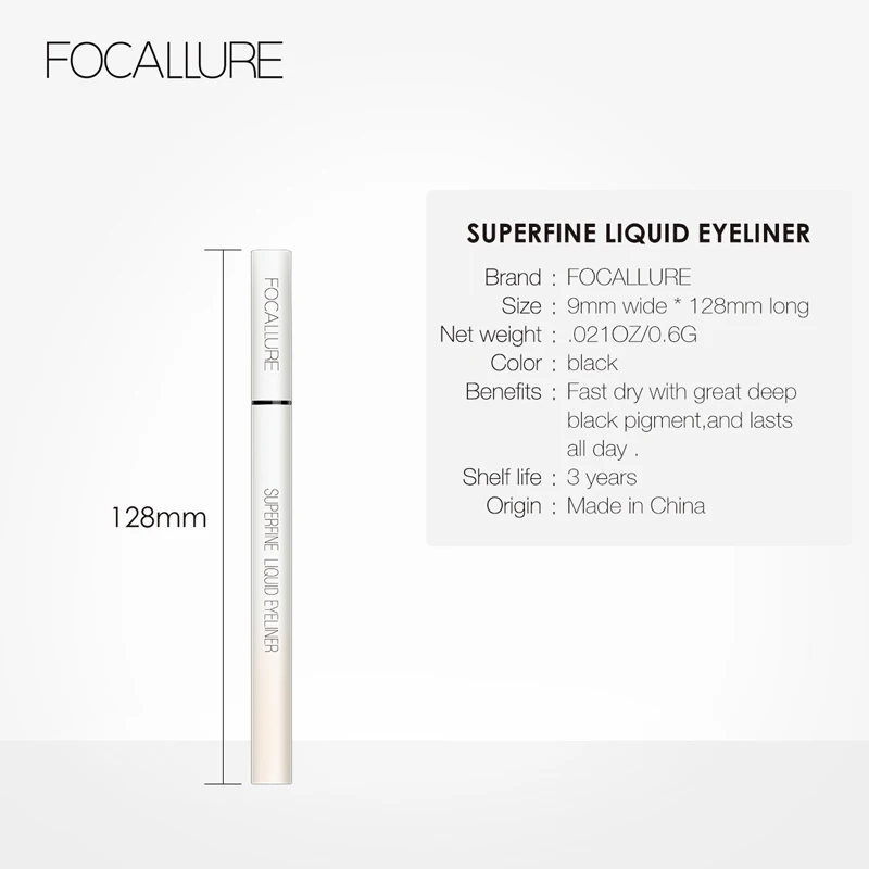 FOCALLURE черная жидкая подводка для глаз Карандаш Водонепроницаемый 24