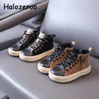 Зимние новые детские повседневные кроссовки для маленьких мальчиков, обувь из натуральной кожи, Детские Брендовые спортивные кроссовки для девочек, кроссовки на массивной подошве для тренировок