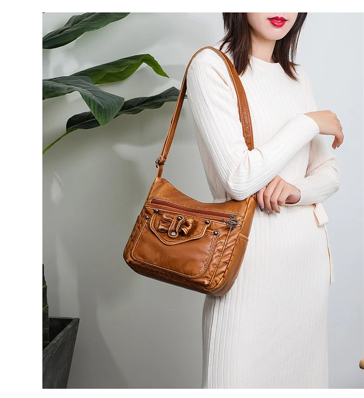 

Crossbody Vintage Clutch Luxury Women Handle Bag Fashion Handbag Designer Crossbody Bag Shoulder Leather Bag Female for Women
