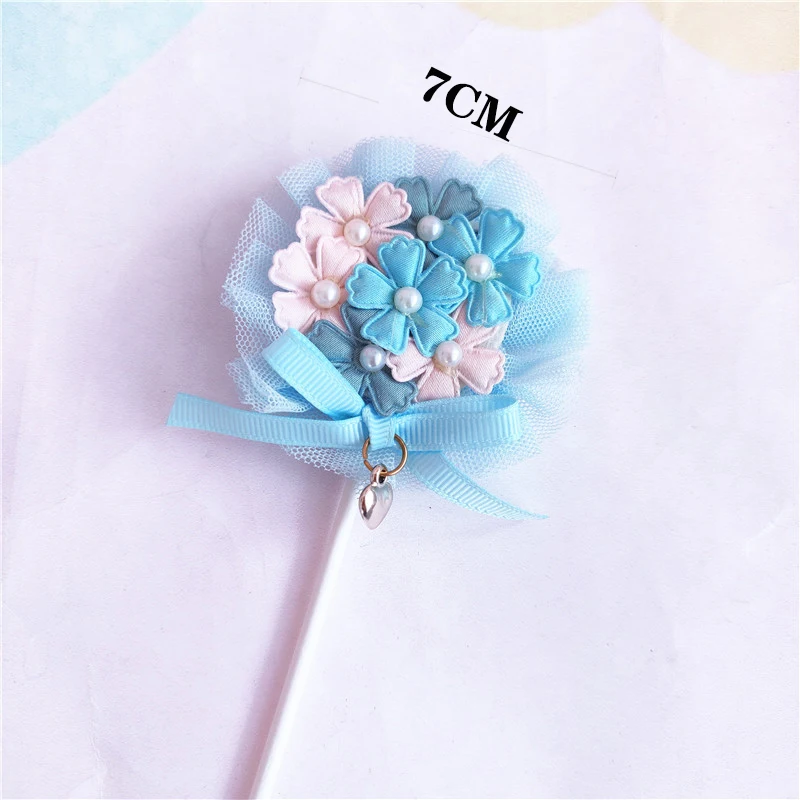 1 шт. разноцветная жемчужная пряжа цветок топпер для капкейка детской