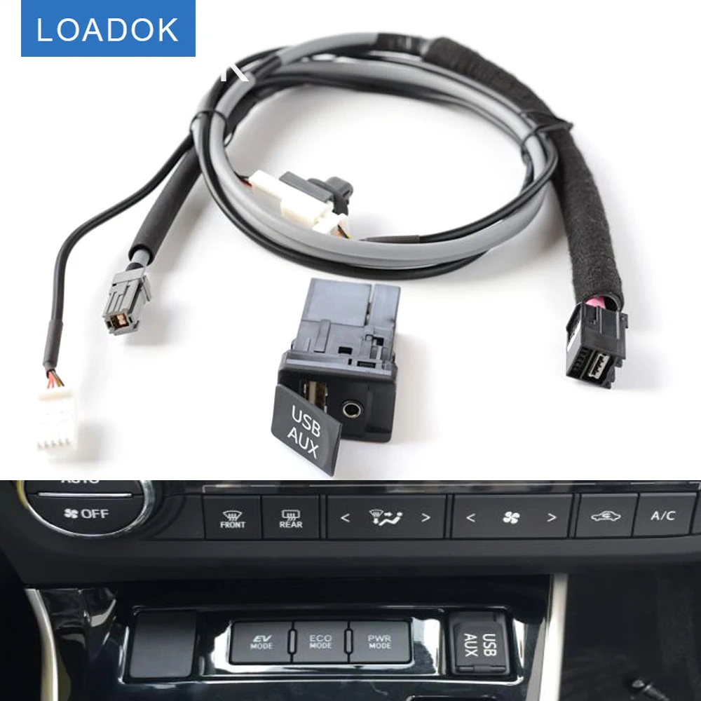 

5 контактов AtoCoto USB AUX Интерфейс переключатель штекер Адаптер Жгут кабеля комплект для Corolla Toyota Camry RAV4 Reiz Prius Verso Highlander