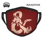 Летние дышащие хлопковые маски для лица для взрослых, фэнтезийные игры Dnd, ролевые игры, настольные игры, мастер D20, Волшебник-игральник, Кард, изгой, эльф, карлик