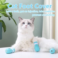 cat foot cover silicone shoes bath washing claw cover cut nail injections feed medicine anti scratch paw protection pet supplies