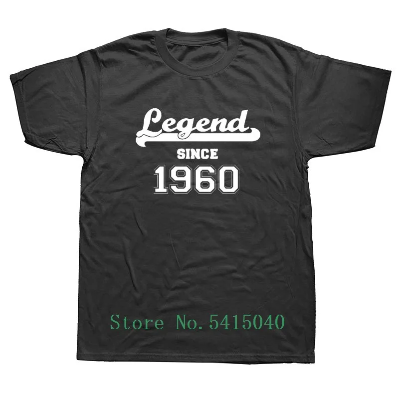 Legend Since 1960 подарок на день рождения унисекс потрясающая Подарочная футболка с
