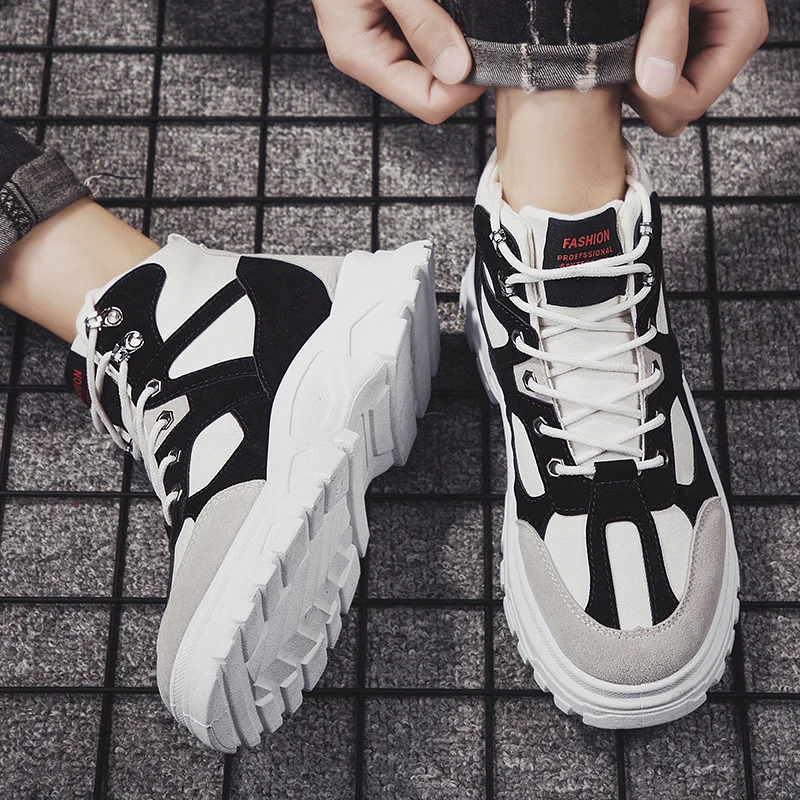 White-Black Теплые рабочие ботинки зимние мужские кроссовки ультра Zapatillas Deportivas Hombre дышащая повседневная обувь Sapato Masculino - Цвет: White-Black
