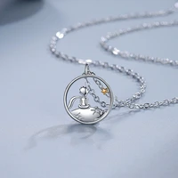 1pcs prince and fox paried necklace women accessories chain necklace for couple lovers friendship gifts 2022 fashion jewelry new