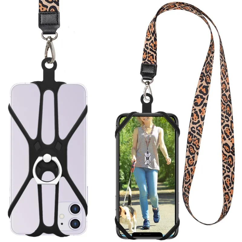 Разноцветный силиконовый ремешок для телефона с вращением на 360 градусов |