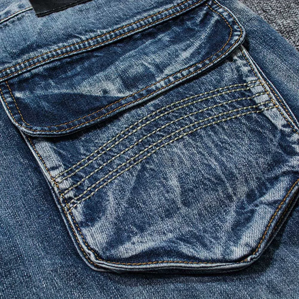 Plus Size Cargo Jeans Men Casual Loose Baggy Trousers Streetwear Hiphop Harem Denim Pants Straight Leg Cowboy Male Clothing