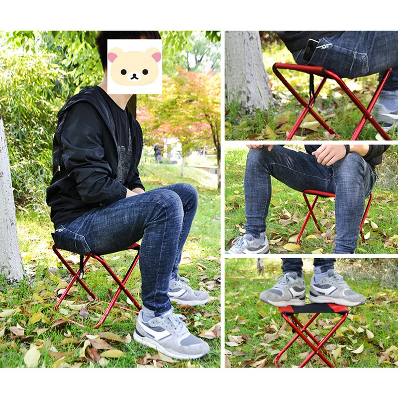 Складной стул для рыбалки на открытом воздухе кемпинга Сверхлегкий портативный