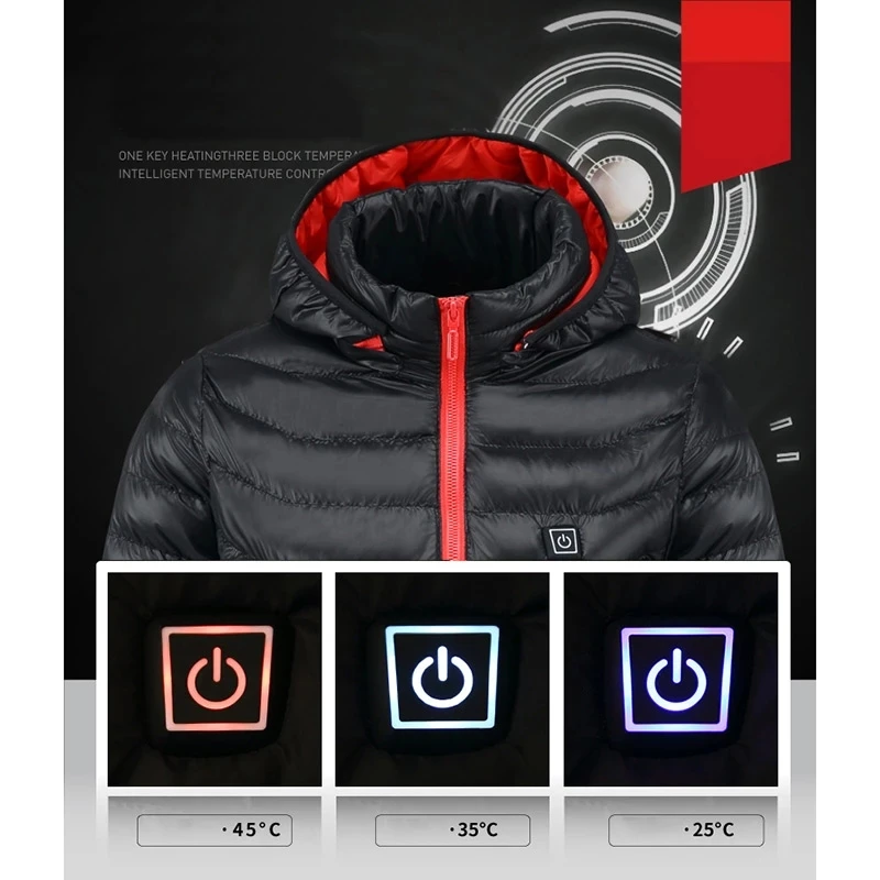 Женские куртки с подогревом от электрического аккумулятора USB уличное теплое
