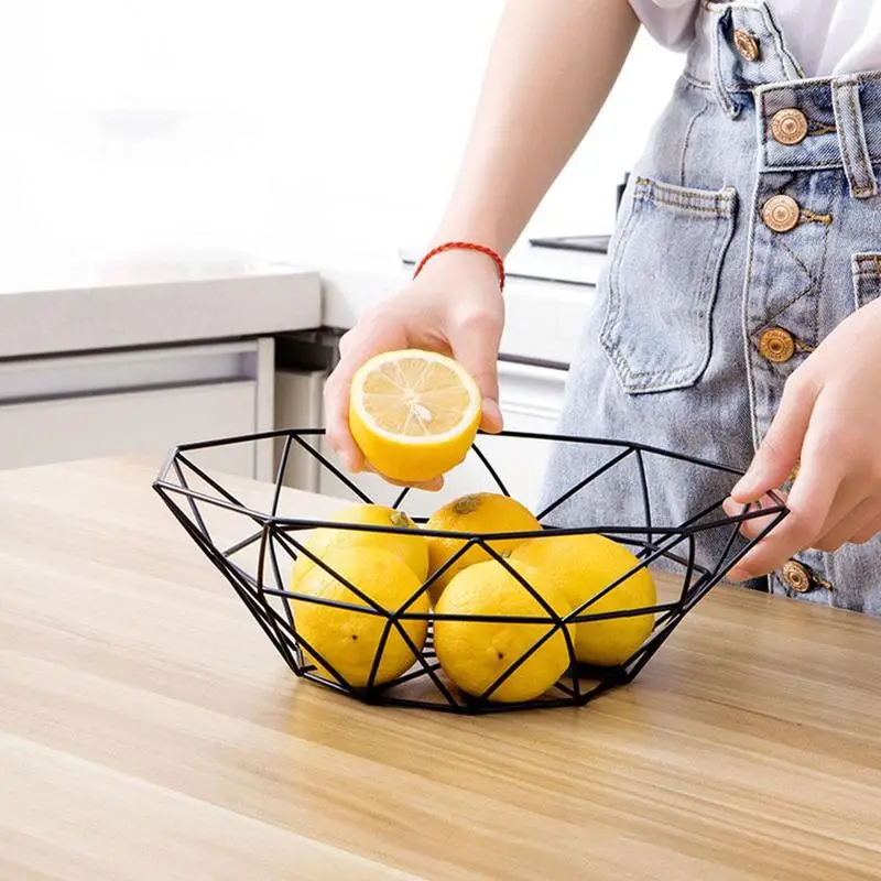 

Metal Fruit And Vegetable Storage Bowl Nordic Creative Fruit Plate Kitchen Egg Rack Drain Basket