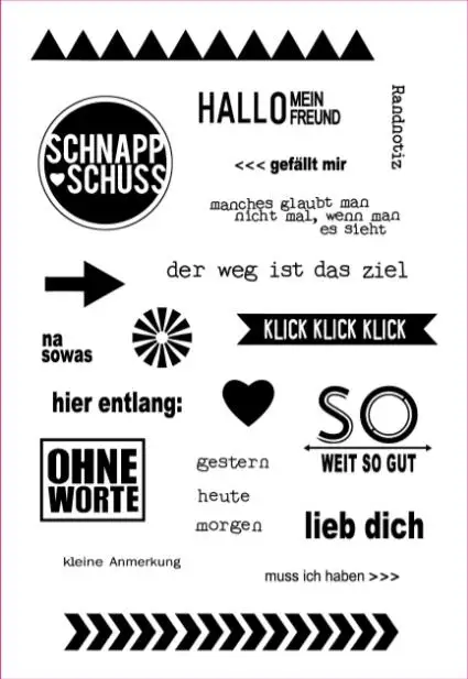 Немецкий прозрачный силиконовый штамп/печать для скрапбукинга своими