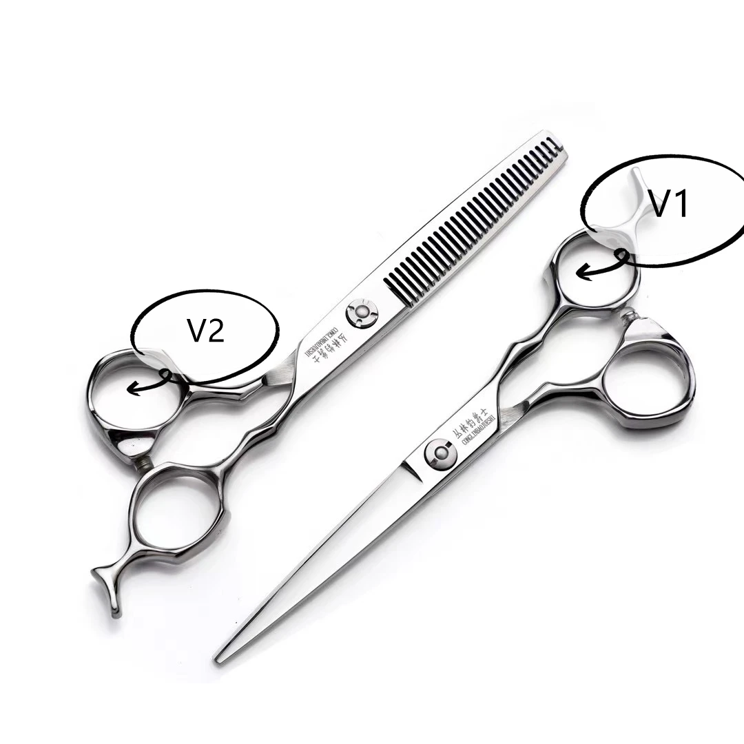 

6 Professional Hair Salon Structure Scissors Set Cutting Barber Haircut Thinning Shear Scissors Hairdressing Hair Tools Scissors