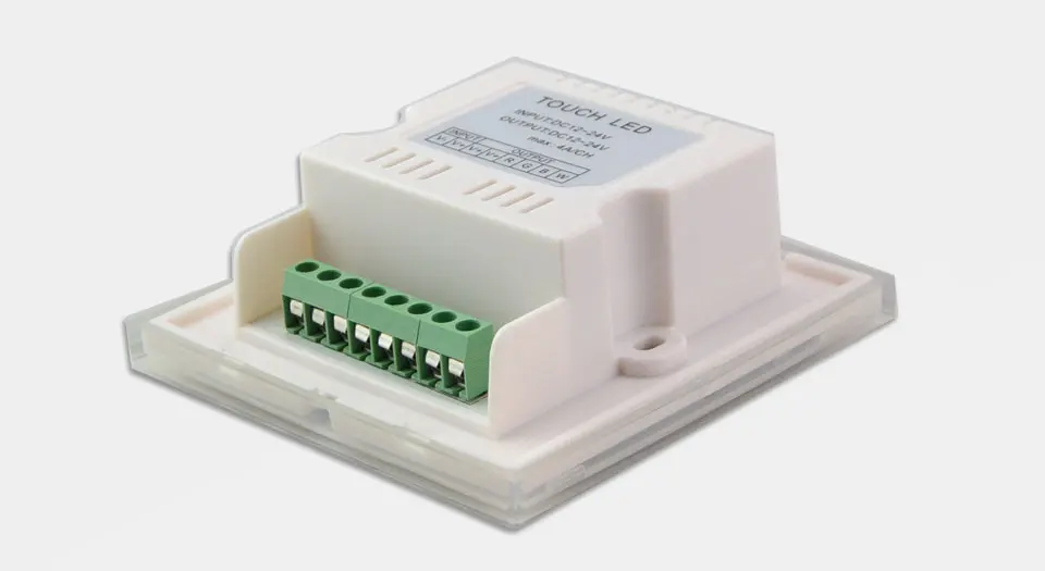 DC12V 4A* 4CH черная панель из закаленного стекла цифровой сенсорный экран диммер домашний настенный светильник переключатель для RGBW Светодиодная лента 4 канала