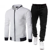 2021 brand men tracksuit 2 pieces mens spring autumn sportswear casual zipper jackets pants set sweatshirt sports suit men sets