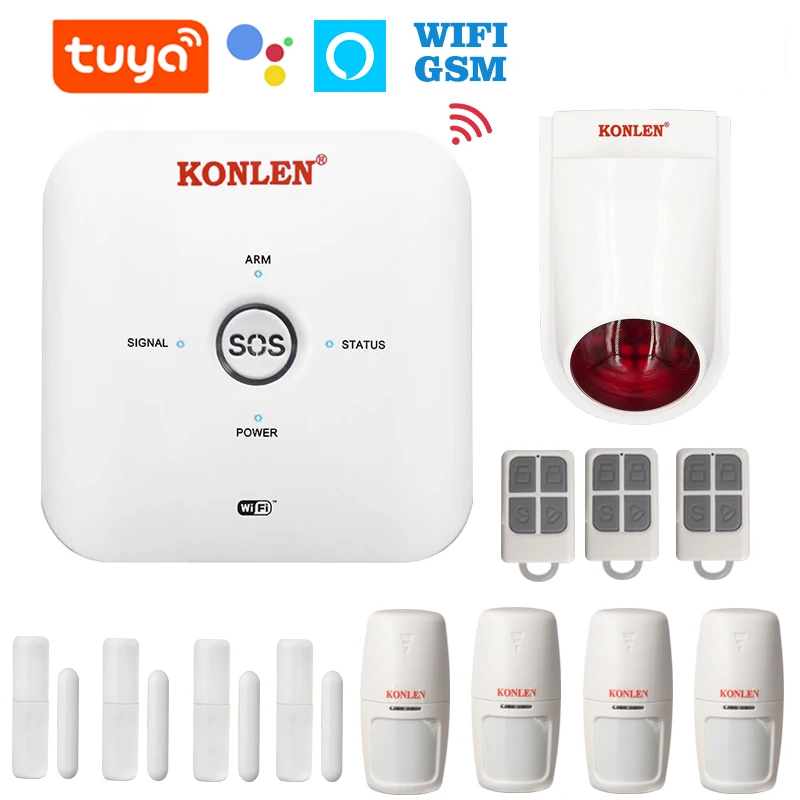 Мини Wi Fi GSM Tuya умная система охранной сигнализации домашняя охранная