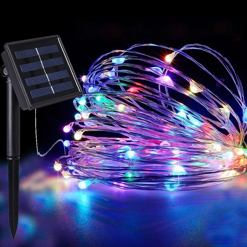 Струнный светильник led вечерние рождественские украшения солнечный graden уличный