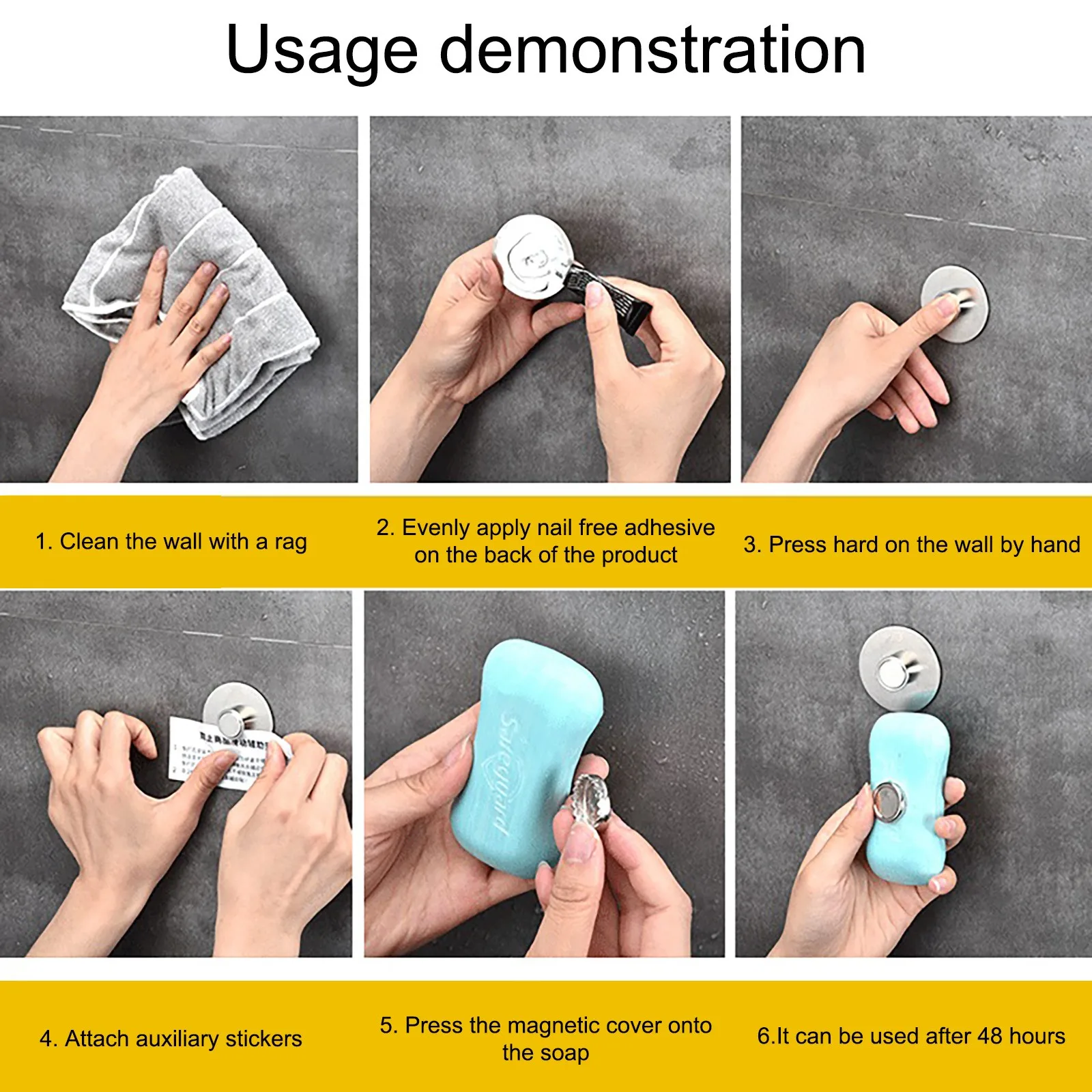 

Magnetic Soap Holder Bathroom Toilet Draining Wall Hanging Magnetic Soap Holder Magnetic Storage Holders Bathroom storage tools