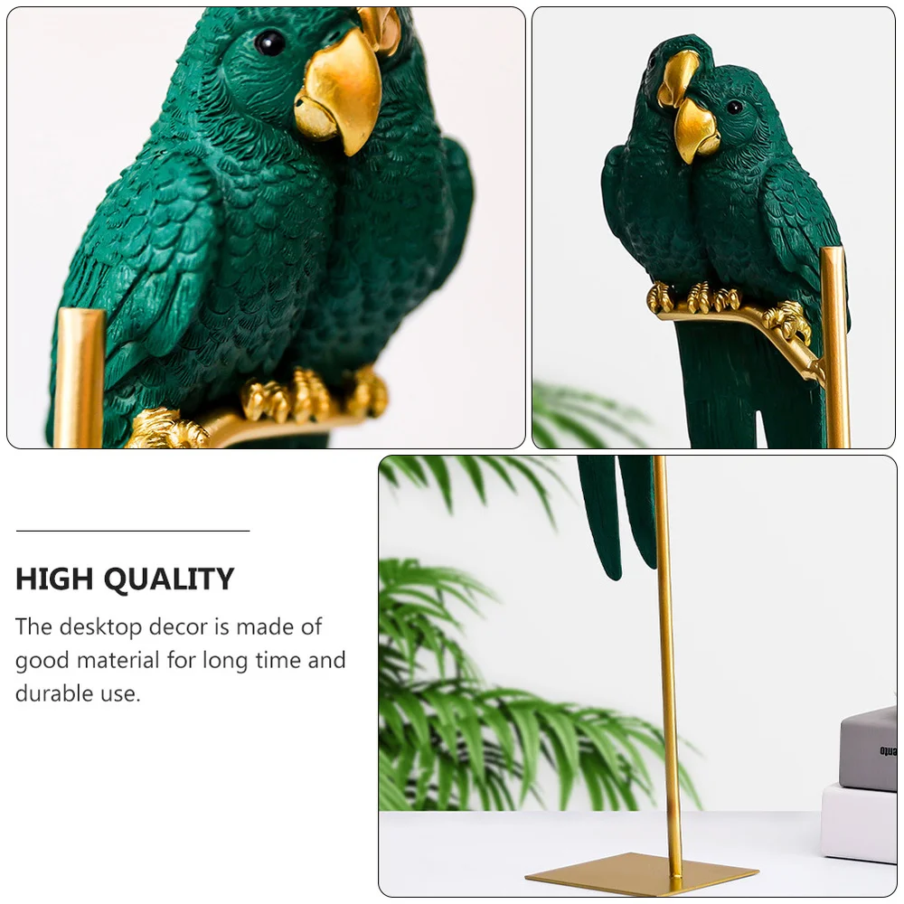 

Couple Parrot Desktop Decor Creative Parrot Ornament Parrot Decor for Home