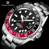 pagani design top brand sapphire gmt watch stainless steel men automatic watch waterproof sports mechanical watch reloj hombre