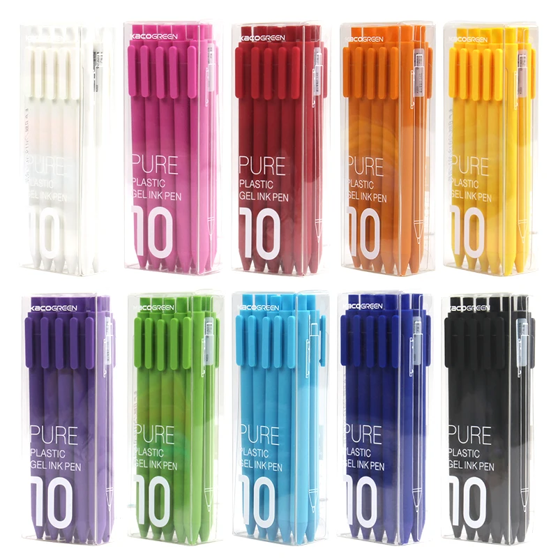 

Youpin 10pc/set KACOGREEN Pen Kaco Color Pen 0.5mm Core Durable Signing Pen Refill Black Ink For School Office/ Kaco Refills