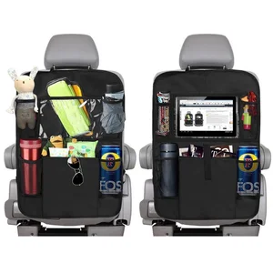 2pc1pc car back seat organizer kids car backseat cover protector with touch screen tablet holder kick mats with pocket for toys free global shipping