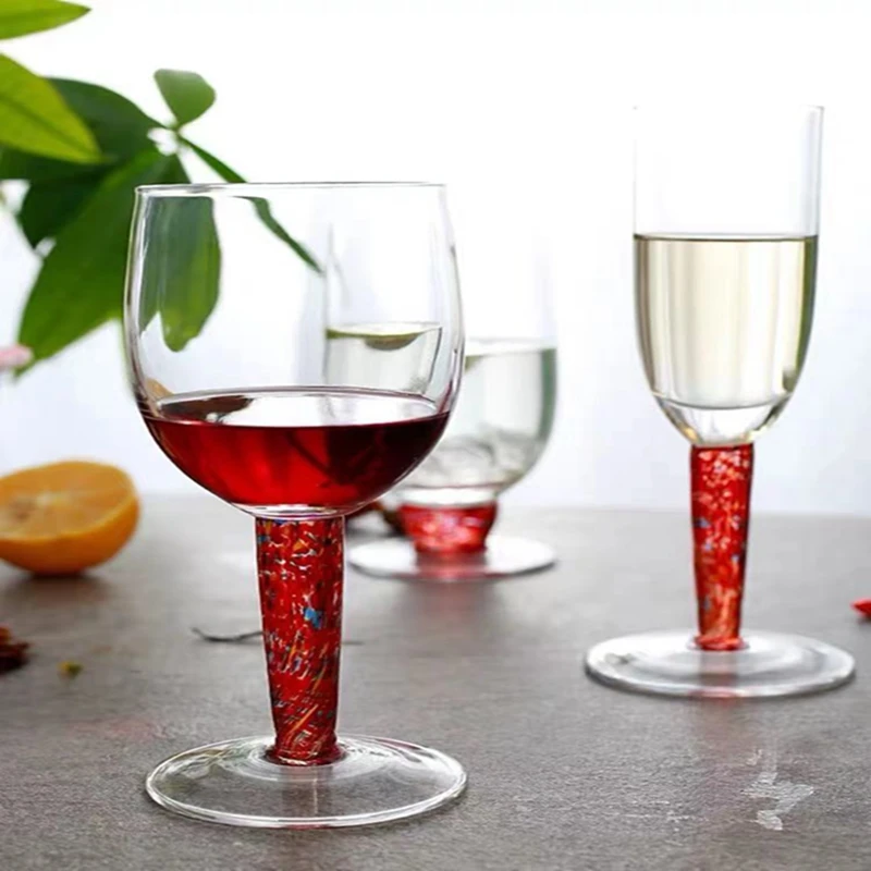 

2PCS/Wine Glass, Goblet Set, Multi-function Glass, Tinted Glass, Water Glass, Home Champagne Glass, Beer Mug