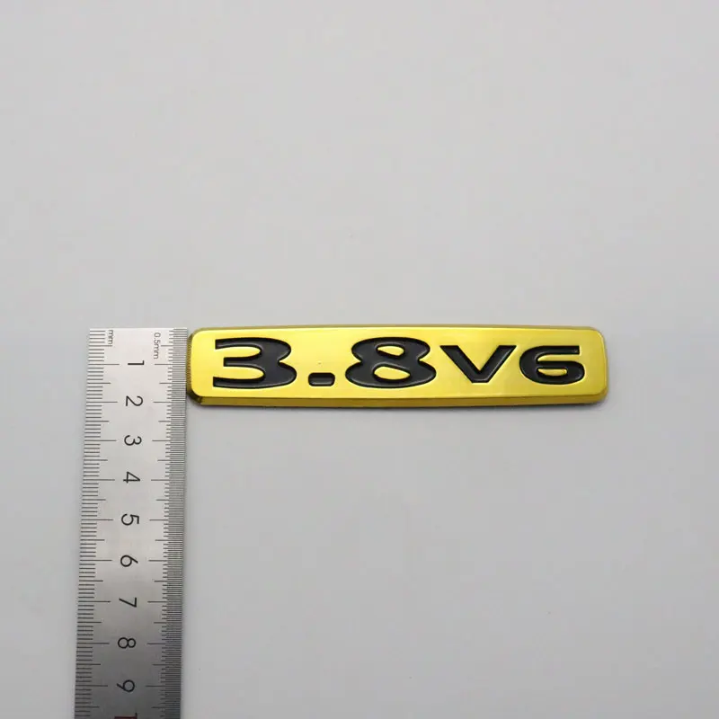 For Mitsubishi Pajero 3.8 V6 3.8v6 Emblem Silver Gold 3D Car Sticker Rear Trunk ABS Plastic Logo Badge Decal Nameplate | Автомобили и