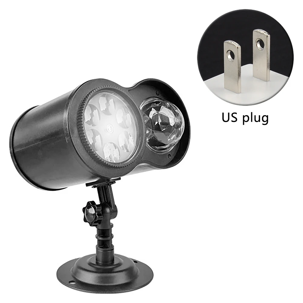 

2 In 1 Remote Control Rotating Christmas Projector Light 14 Slides 10 Colors Moving Water Wave Patterns Holiday Outdoor Indoor