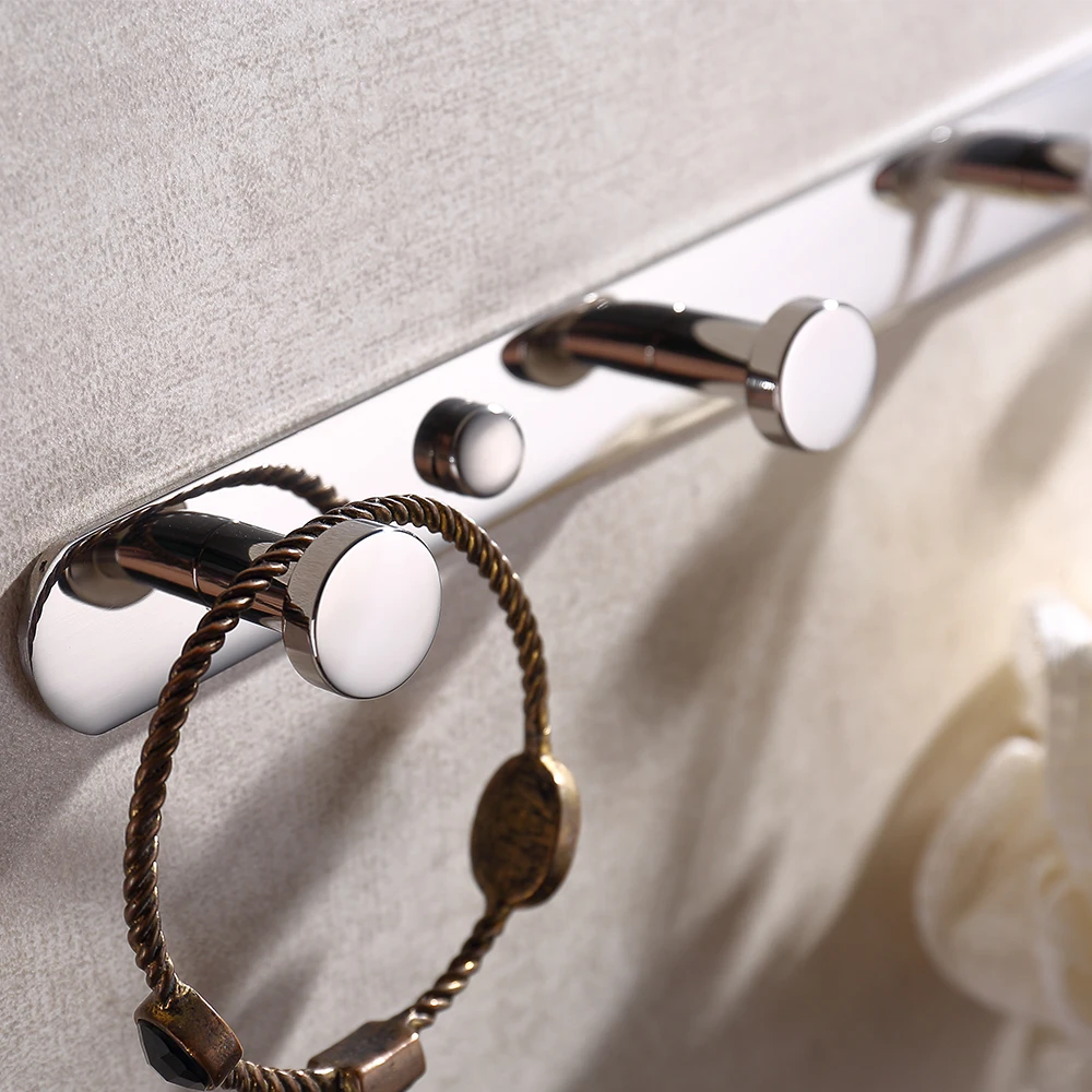 taicute t chrome bathroom robe hooks heavy duty towel hanger wall mount clothes coat holder steel rack accessories for bathroom free global shipping