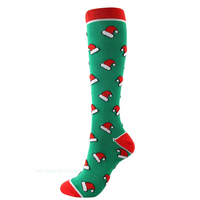 5 пара/лот в виде рождественских чулков Компрессионные носки Для женщин и мужчин
