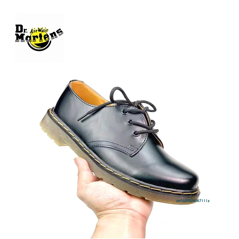 

Dr.Martens Men and Women 1461 Smooth Leather Casual Shoes Unisex 3 Eyes Lace-Up British Style Leisure Low Top Doc Shoes Zapatos